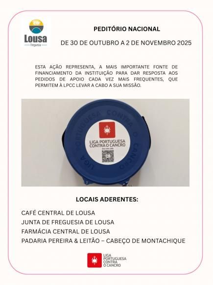 Peditório Nacional | De 30 de outubro a 2 de novembro 2025