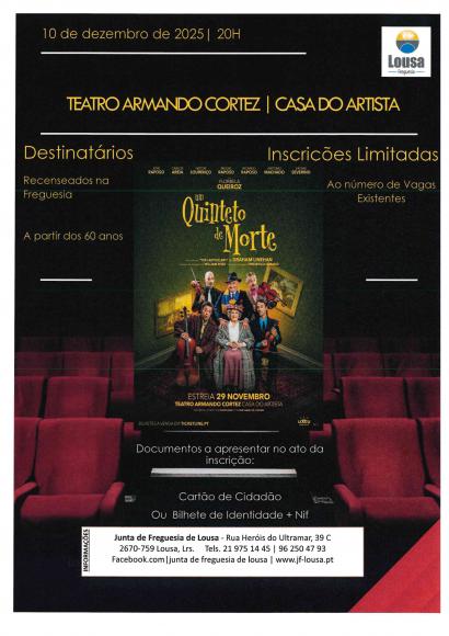 Ida ao Teatro - "Um Quinteto de Morte" | 10/12/2025