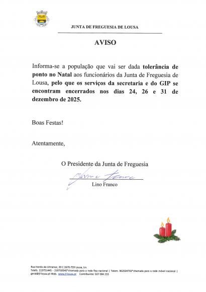 Toler&acirc;ncia de Ponto - Natal 2025