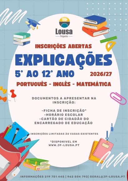 2026/2027 - Inscri&ccedil;&otilde;es Abertas | Explica&ccedil;&otilde;es