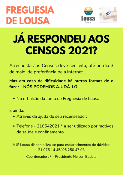 Já respondeu aos Censos 2021?