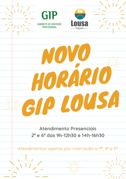 Aviso novo horário GIP Lousa