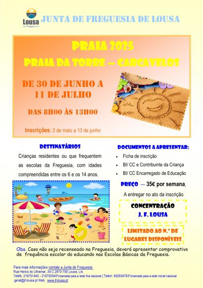 OTL - Praia 2025 "Praia da Torre" | 30 de junho a 11 de julho de 2025 OTL - Praia 2025 "Praia da Torre" | 30 de junho a 11 de julho de 2025